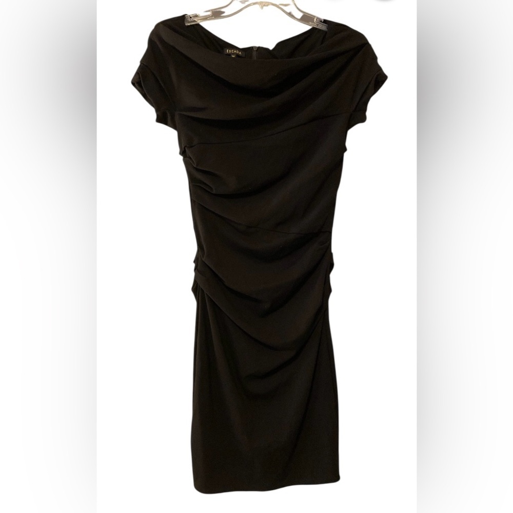 Escada Black Draped Maxi Dress